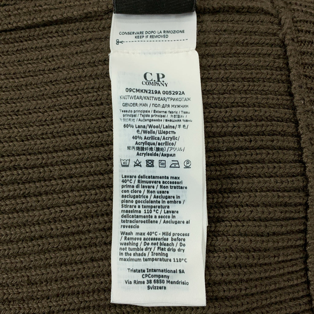 C.P. COMPANY / シーピーカンパニー | ウールミックス ボタンネック リブニット | 44 | メンズ