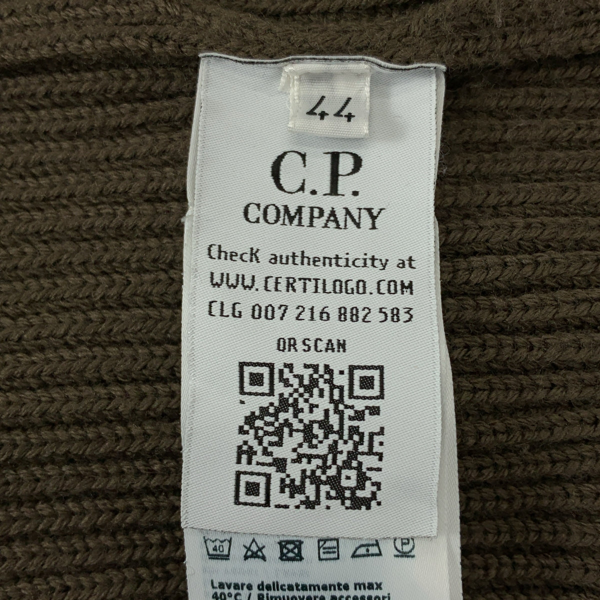 C.P. COMPANY / シーピーカンパニー | ウールミックス ボタンネック リブニット | 44 | メンズ