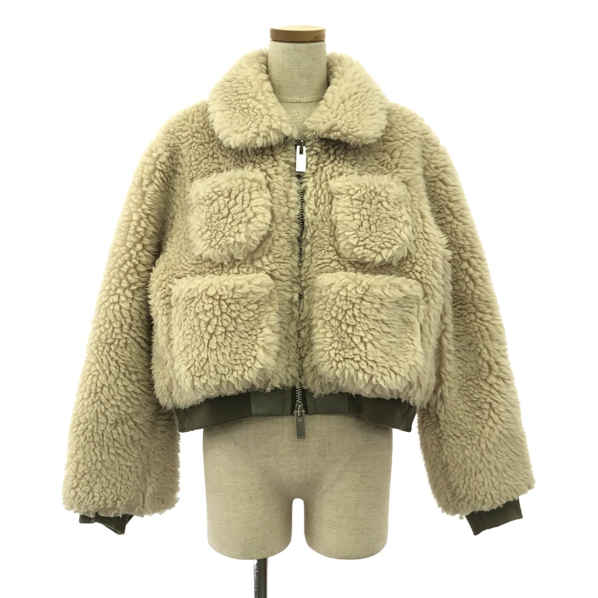 sacai / Sacai | 2023 秋冬 |人造羊毛皮夾克 / Boa 夾克 | 人造羊毛皮夾克2 |象牙 |女性的