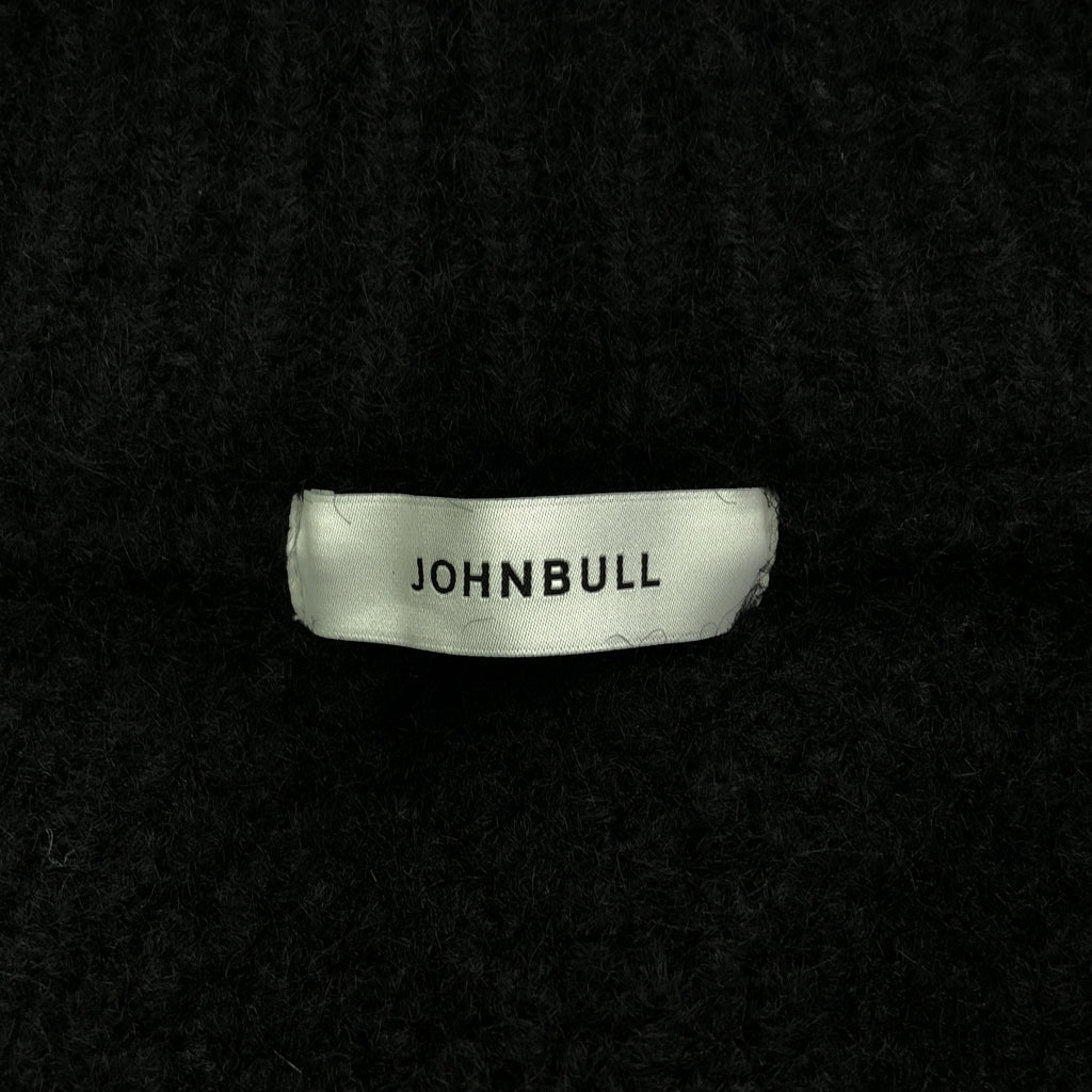【美品】  JOHNBULL / ジョンブル | 2024AW | AP STUDIO取り扱い シャギーホースカウチン ニットジャケット | F | ブラック/ナチュラル | レディース