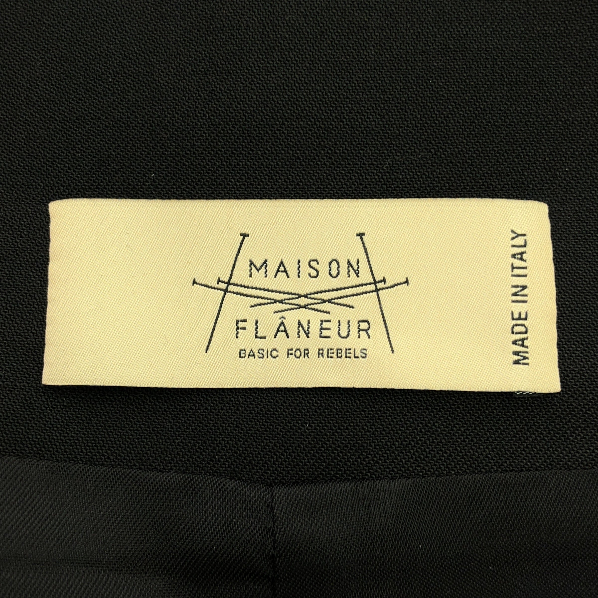 MAISON FLANEUR / メゾンフラネール | ハイネック ダブル オーバー ジャケット / 総裏地 | 38 | ブラック | レディース