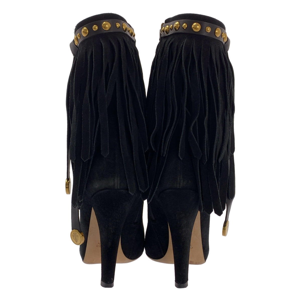 GUCCI / 구찌 | 스웨이드 가죽 프린지 사이드 Zip 짧은 부츠 | 35 1/2 |