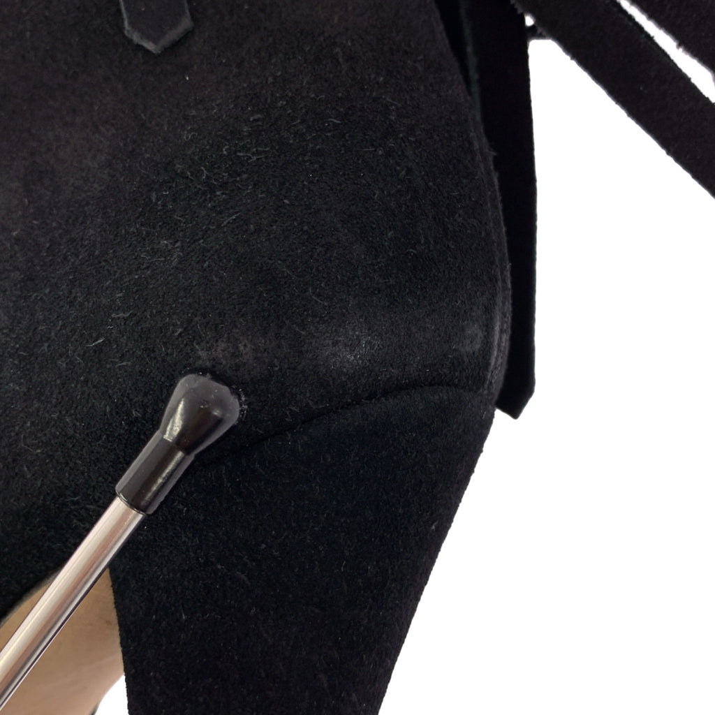 GUCCI / 구찌 | 스웨이드 가죽 프린지 사이드 Zip 짧은 부츠 | 35 1/2 |