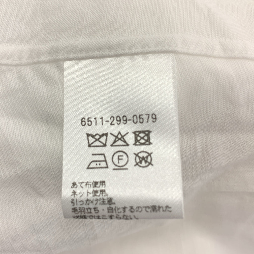 Drawer / ドゥロワー | リネンコットン ハーフスリーブ比翼シャツ | 36 | ホワイト | レディース