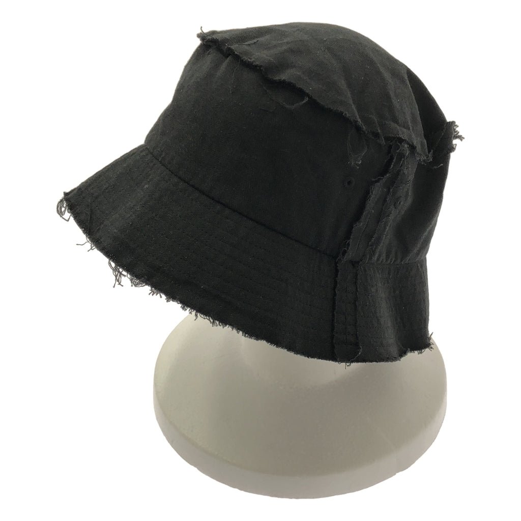 S'YTE YOHJI YAMAMOTO / サイトヨウジヤマモト | Li/C Washer Twill Cut Off Long Brim Hat / カットオフ インサイドアウト バケットハット 帽子 |
