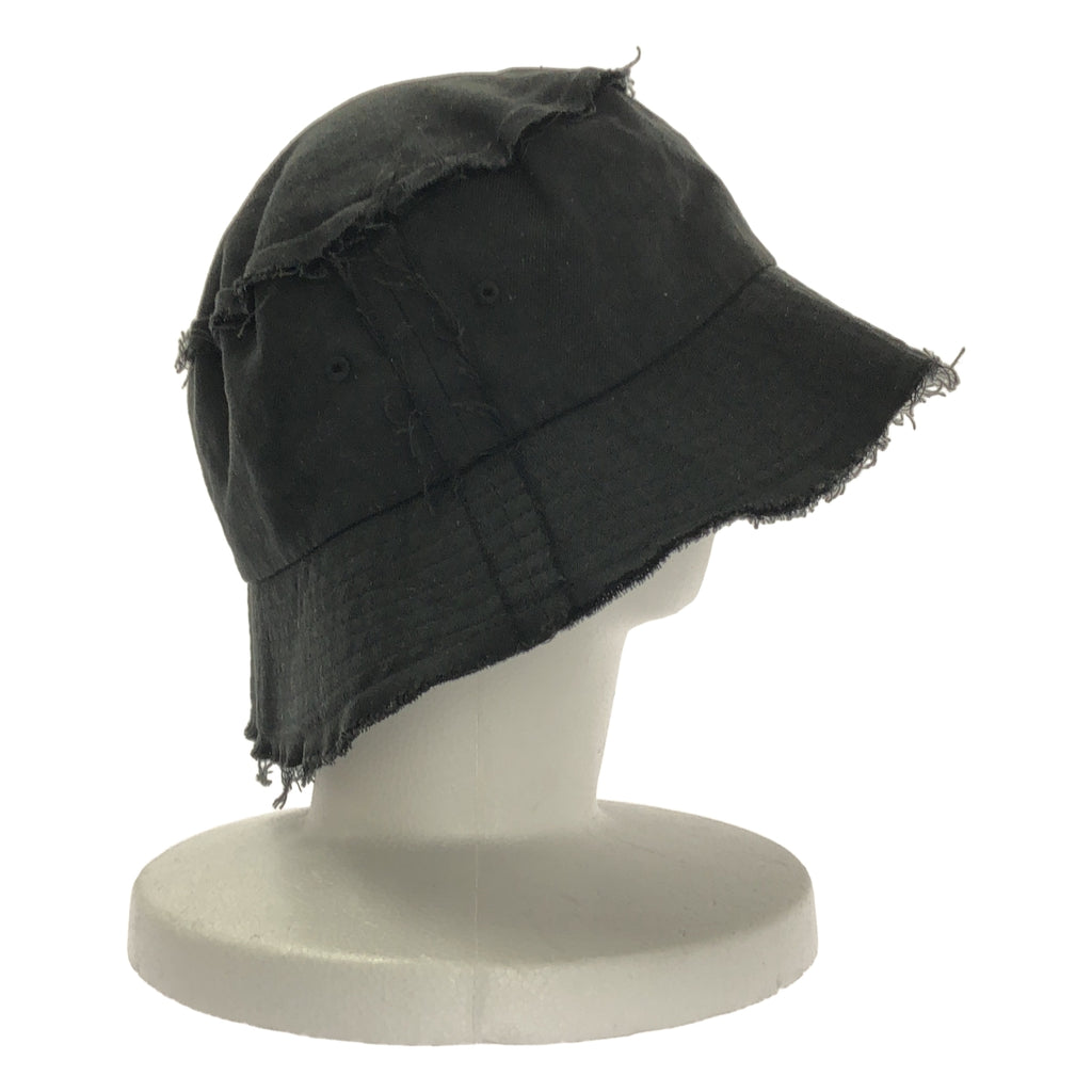 S'YTE YOHJI YAMAMOTO / サイトヨウジヤマモト | Li/C Washer Twill Cut Off Long Brim Hat / カットオフ インサイドアウト バケットハット 帽子 |