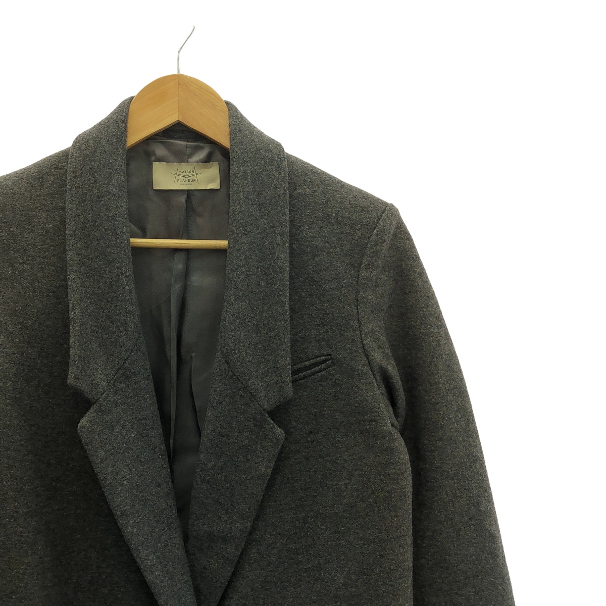 MAISON FLANEUR / メゾンフラネール | ウール チェスターコート | 40 | グレー | レディース