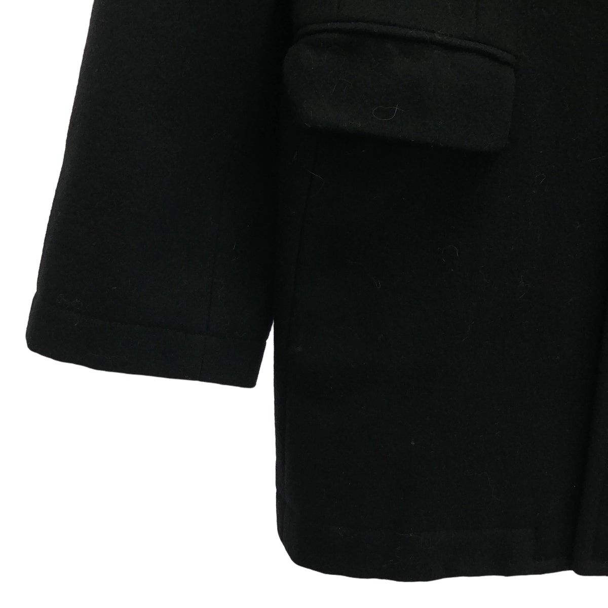 COMME des GARCONS | 經編針織布料西元 1998 年 |羊毛單層大衣|黑色|女性的