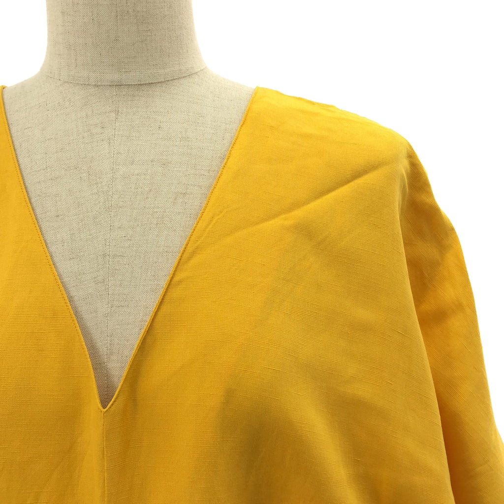 SAYAKADAVIS / サヤカディヴィス | シルク リネン Vネック ワンピース | 2 | レディース