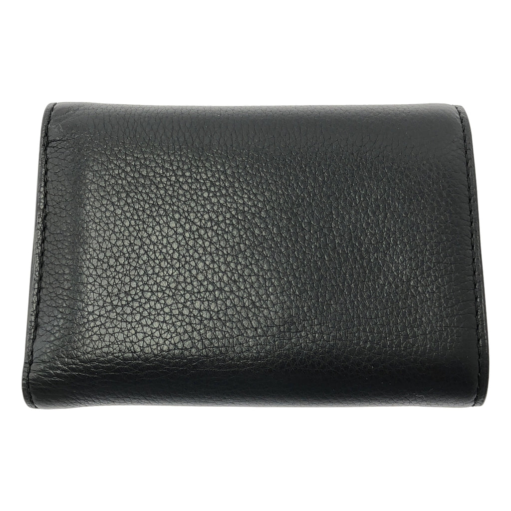 【美品】  TORY BURCH / トリーバーチ | レザー ロゴ コンパクトウォレット 財布 | ブラック | レディース