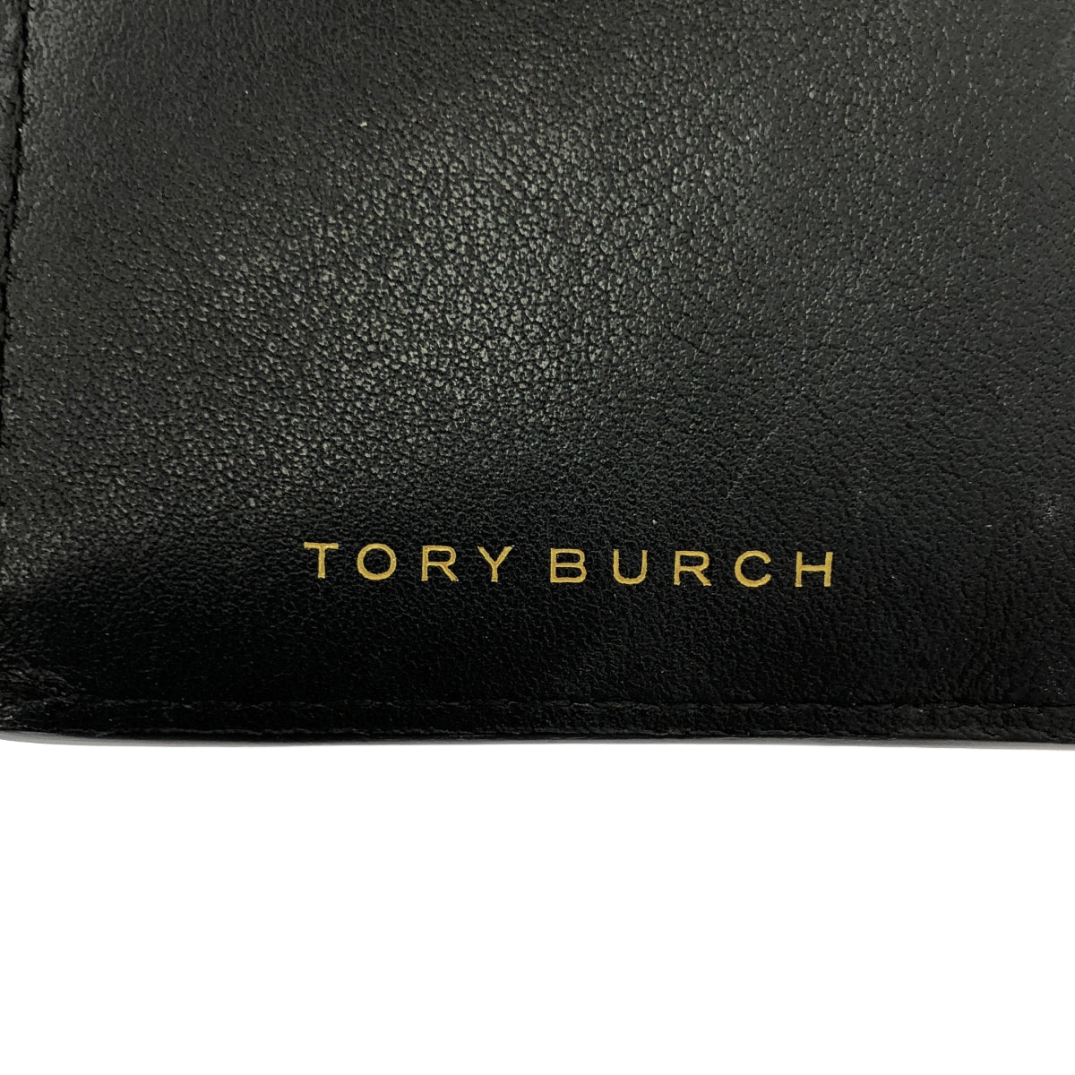 【미품】 TORY BURCH / 트리 자작나무 | 가죽 로고 컴팩트 지갑 지갑 | 블랙 | 여성