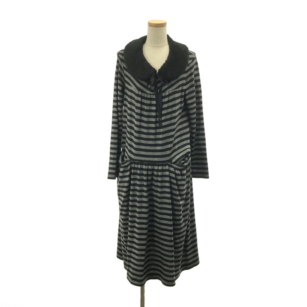 tricot COMME des GARCONS / Tricom De Galson | 2010AW | 양털 칼라 테두리 원피스 | S |