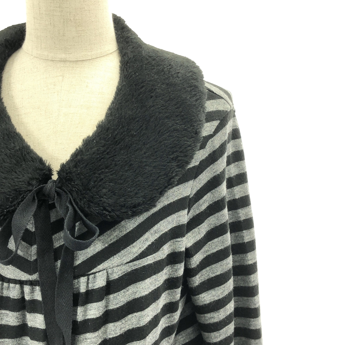 tricot COMME des GARCONS / Tricom De Galson | 2010AW | 양털 칼라 테두리 원피스 | S |