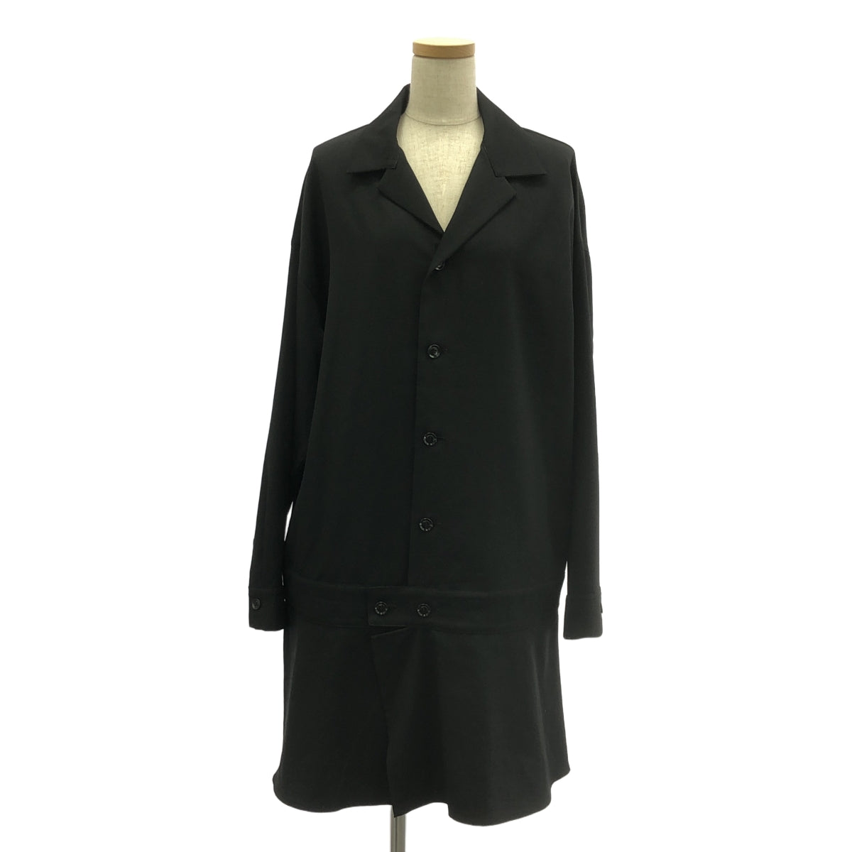 [品相良好] Y's / Y's Yohji Yamamoto | 2007AW | 羊毛華達呢長襯衫 | 1 | 黑色 | 女款