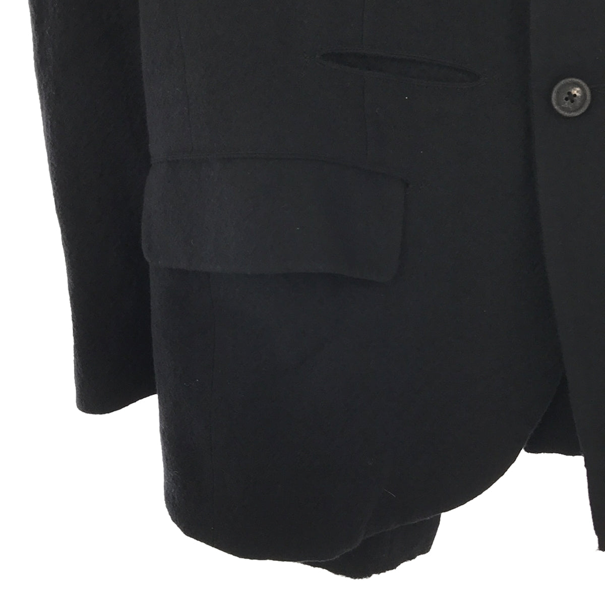 [Good Condition] Ziggy Chen | Asymmetric 2-Button Blazer Jacket | 44 | Black | Men's