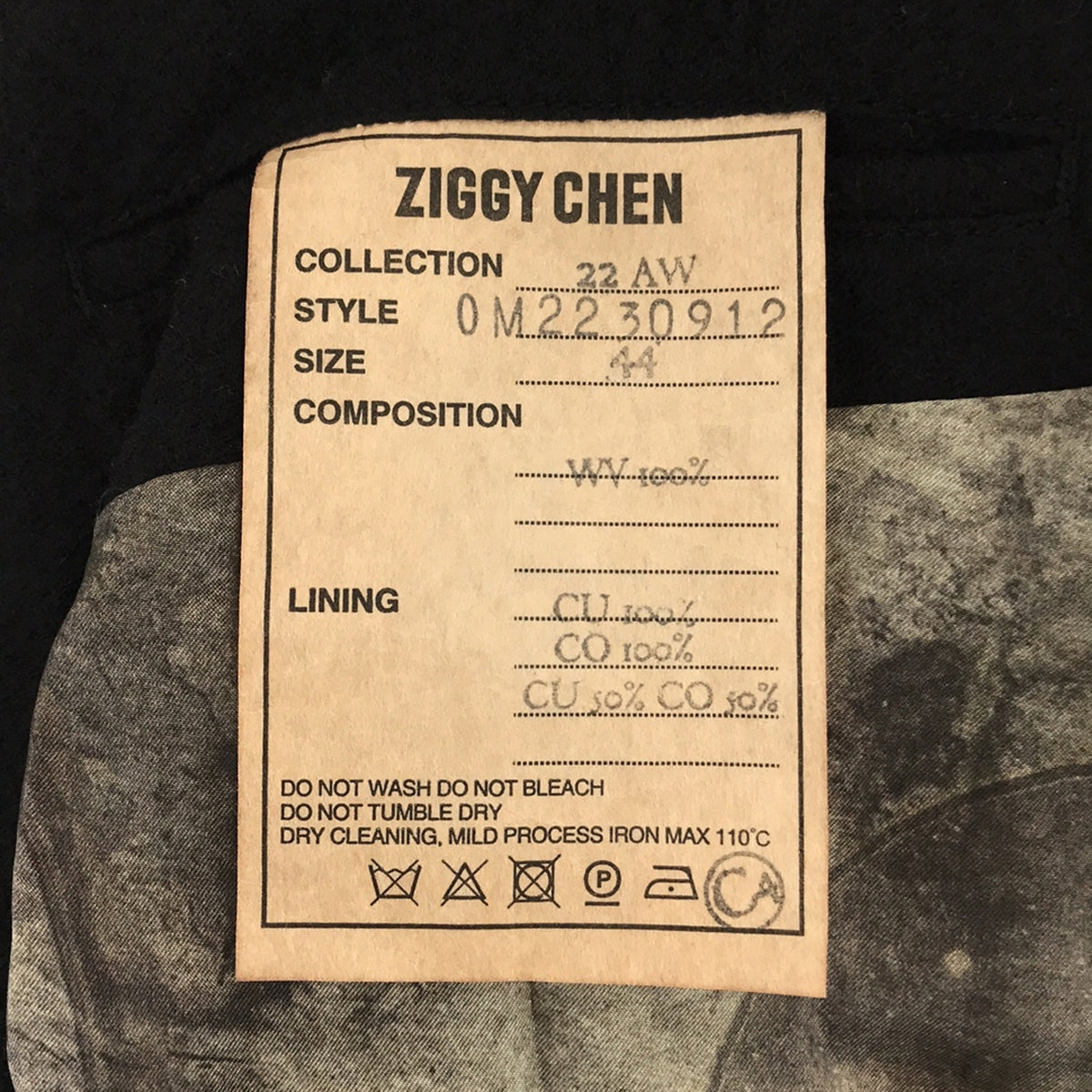 ziggy chen / ジギーチェン | アシンメトリック 2ボタンブレザー ジャケット | 44 | メンズ