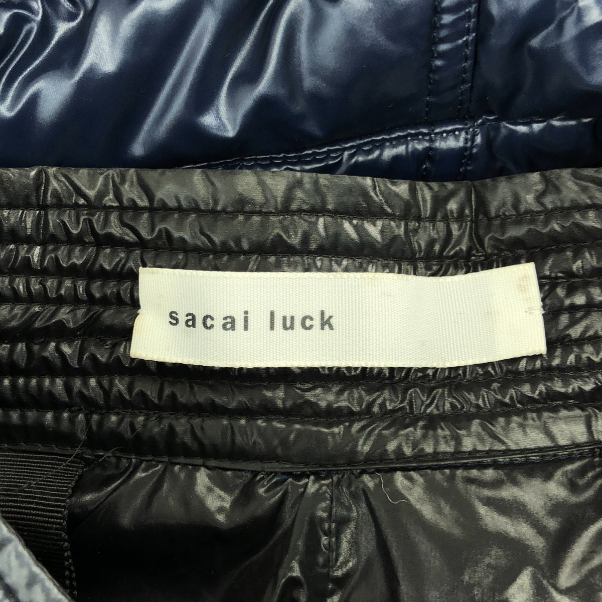 sacai luck / 사카이 락 | 오버 실루엣 드로우 스트링 롱 다운 재킷 / 슬리브 푸드 착탈 가능 | 2 |