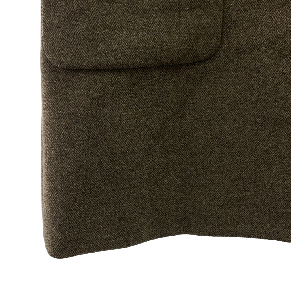 MARGARET HOWELL / マーガレットハウエル | × FOX BROTHERS フォックスブラザーズ ウール ヘリンボーン チェスターコート | 1 | レディース