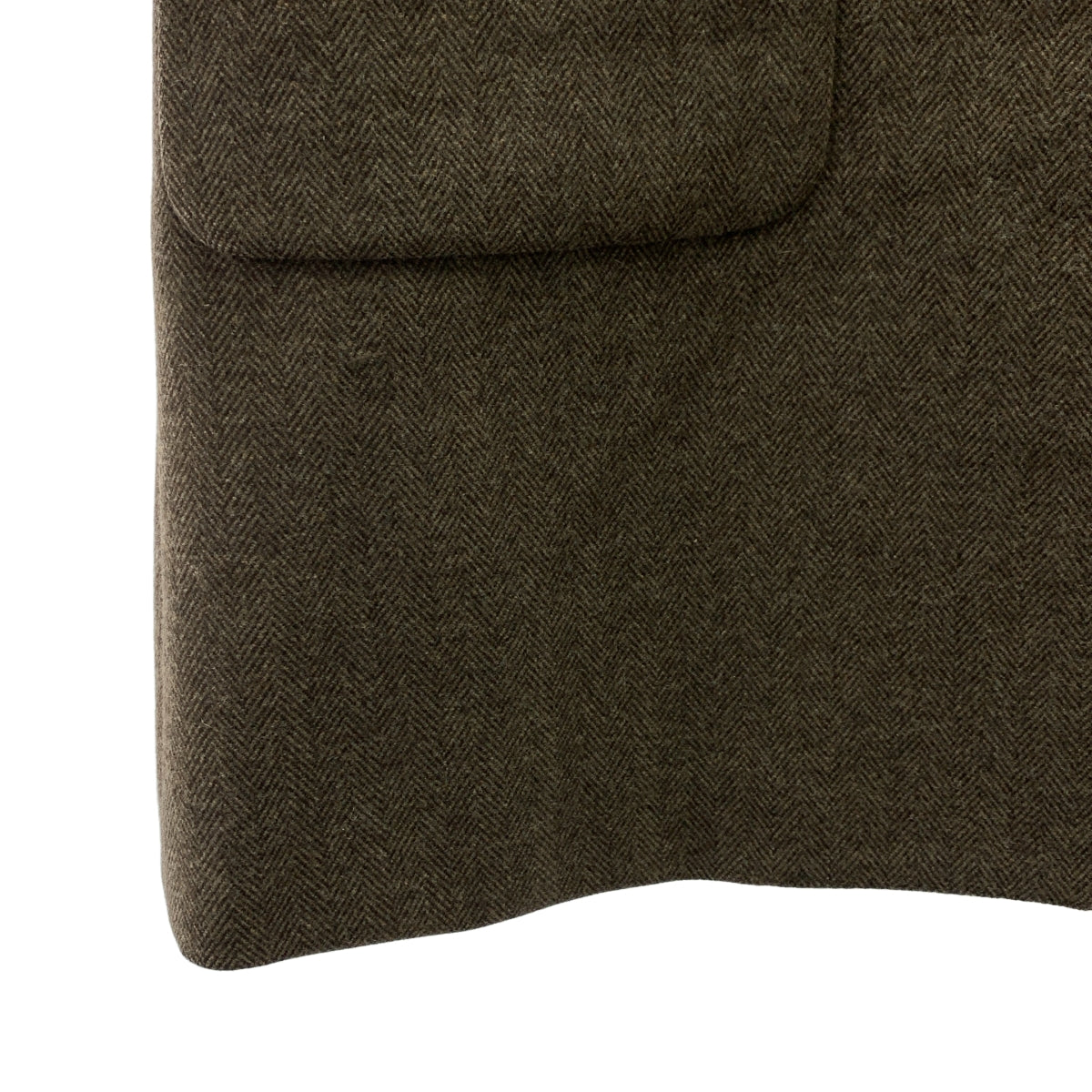 MARGARET HOWELL / マーガレットハウエル | × FOX BROTHERS フォックスブラザーズ ウール ヘリンボーン チェスターコート | 1 | レディース