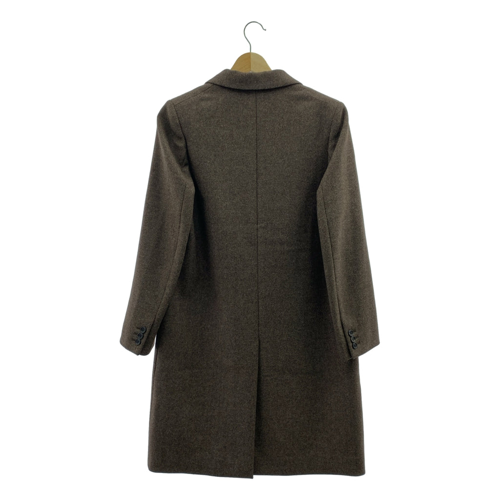 MARGARET HOWELL / マーガレットハウエル | × FOX BROTHERS フォックスブラザーズ ウール ヘリンボーン チェスターコート | 1 | レディース