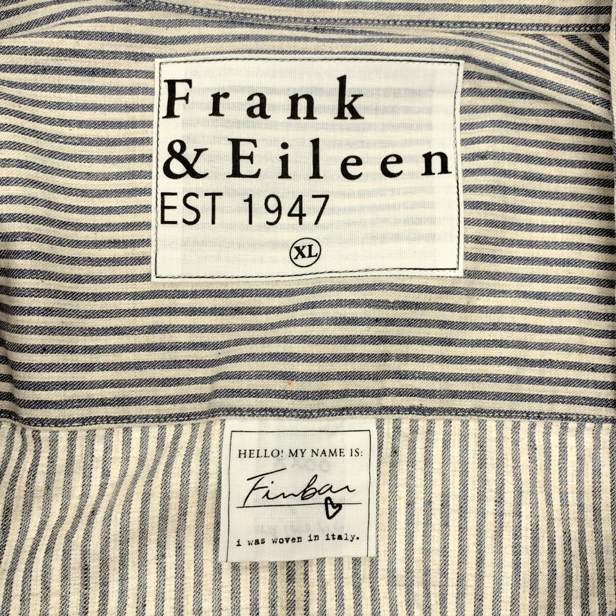 Frank&amp;Eileen / 프랭크 앤 아이린 | FINBAR / NAST / 코튼 스트라이프 오버 실루엣 셔츠 | XL | 남성