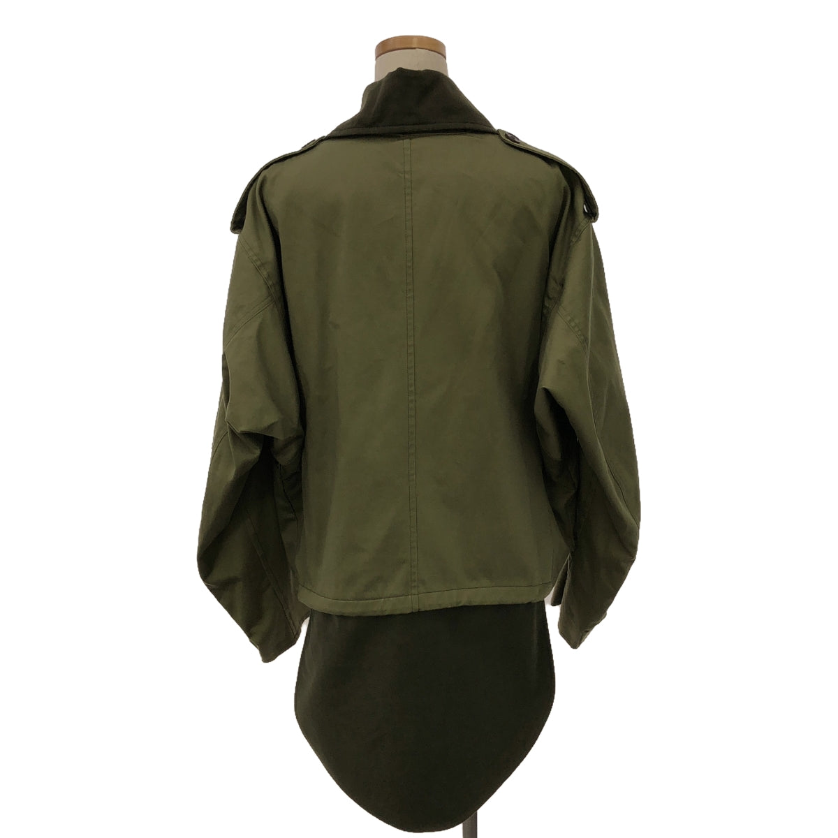 【미품】 Y's / 와이즈 요우지야마모토 | 2022AW | WOOL LIGHT SERGE PILOT JACKET / 밀리터리 재킷 / 착탈 가능 후드 | 2 | 카키 | 여성