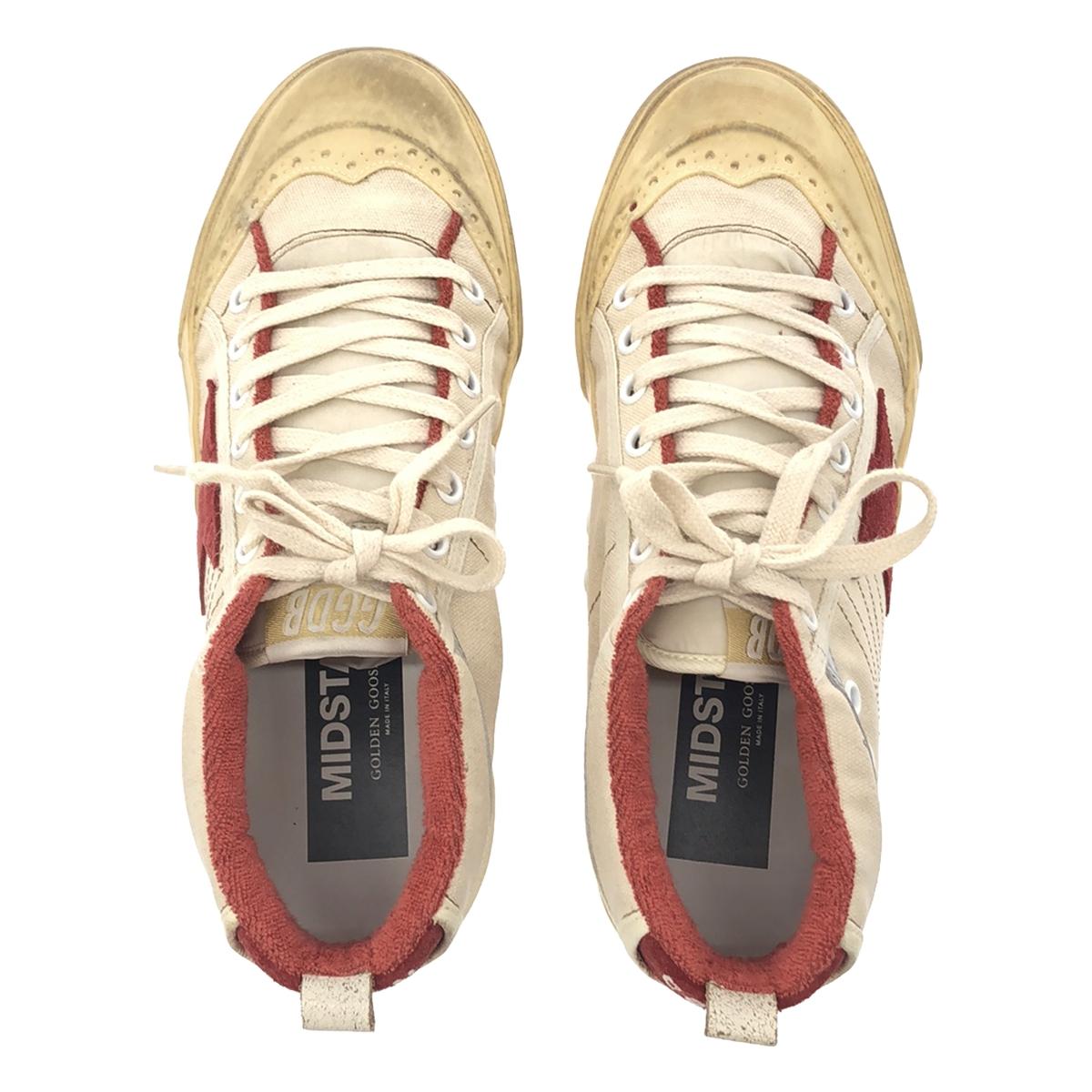 [狀況良好] 金鵝 | MID STAR 帆布運動鞋 | 38 |紅色 |女性的