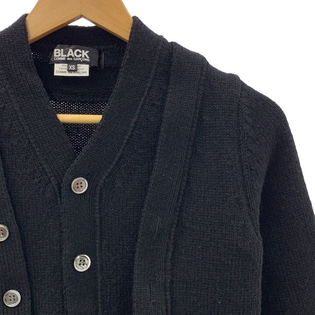 BLACK COMME des GARCONS / 블랙콤 데 걸슨 | AD2020 | Layered Wool Cardigan 레이어드 울 가디건 | XS |
