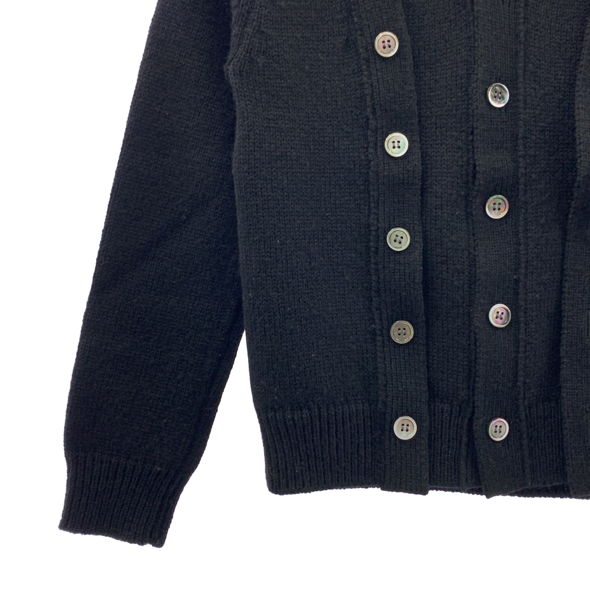 BLACK COMME des GARCONS / 블랙콤 데 걸슨 | AD2020 | Layered Wool Cardigan 레이어드 울 가디건 | XS |