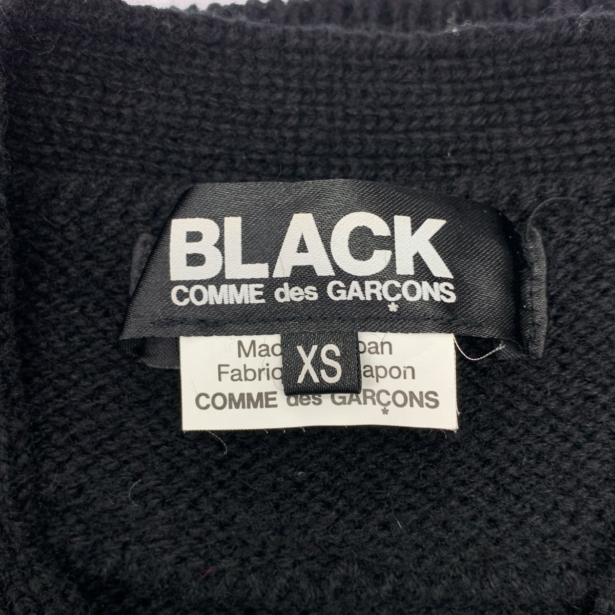 BLACK COMME des GARCONS / 블랙콤 데 걸슨 | AD2020 | Layered Wool Cardigan 레이어드 울 가디건 | XS |