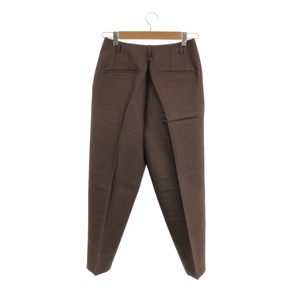 [New] St.cecilia / St. Cecilia | SILK WOOL PANTS | Silk wool 2-pleat pants | Size 38 | Brown | Women's