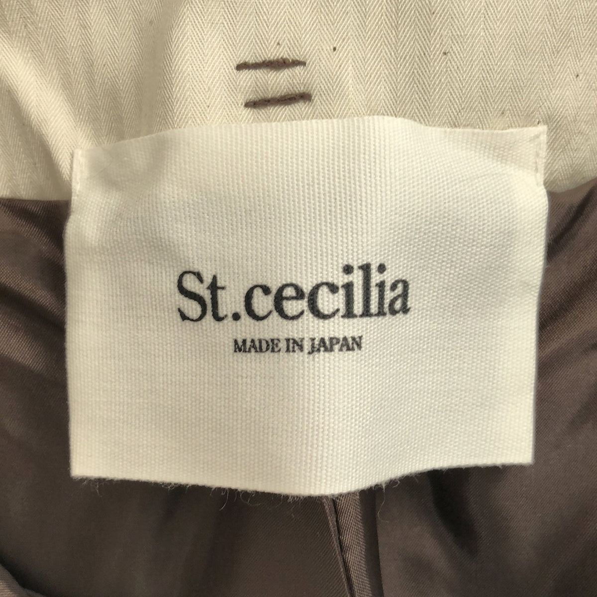 [New] St.cecilia / St. Cecilia | SILK WOOL PANTS | Silk wool 2-pleat pants | Size 38 | Brown | Women's