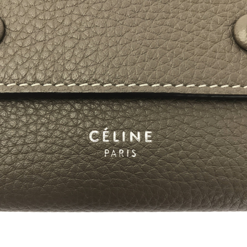 CELINE / セリーヌ | スモール フォールデッド マルチファンクション トリフォールド / レザー ロゴ コンパクト ウォレット 財布 |