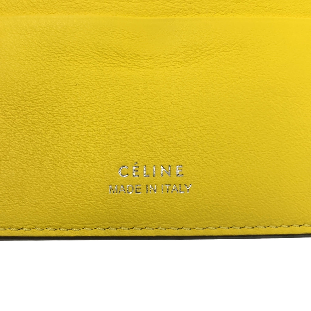 CELINE / セリーヌ | スモール フォールデッド マルチファンクション トリフォールド / レザー ロゴ コンパクト ウォレット 財布 |