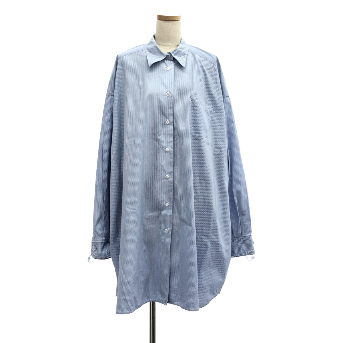 Maison Margiela / メゾンマルジェラ | 2024SS | ストライプ オーバー シャツ ワンピース | XS |