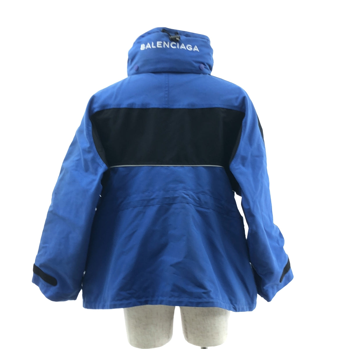 BALENCIAGA / 발렌시아가 | 오버 실루엣 로고 스키 블루존 재킷 후디 | 36 | 남성