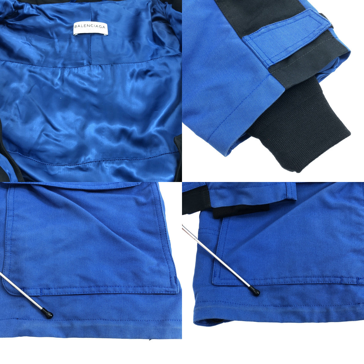 BALENCIAGA / バレンシアガ | オーバーシルエット ロゴ スキー ブルゾン ジャケット フーディ | 36 | ブルー | メンズ