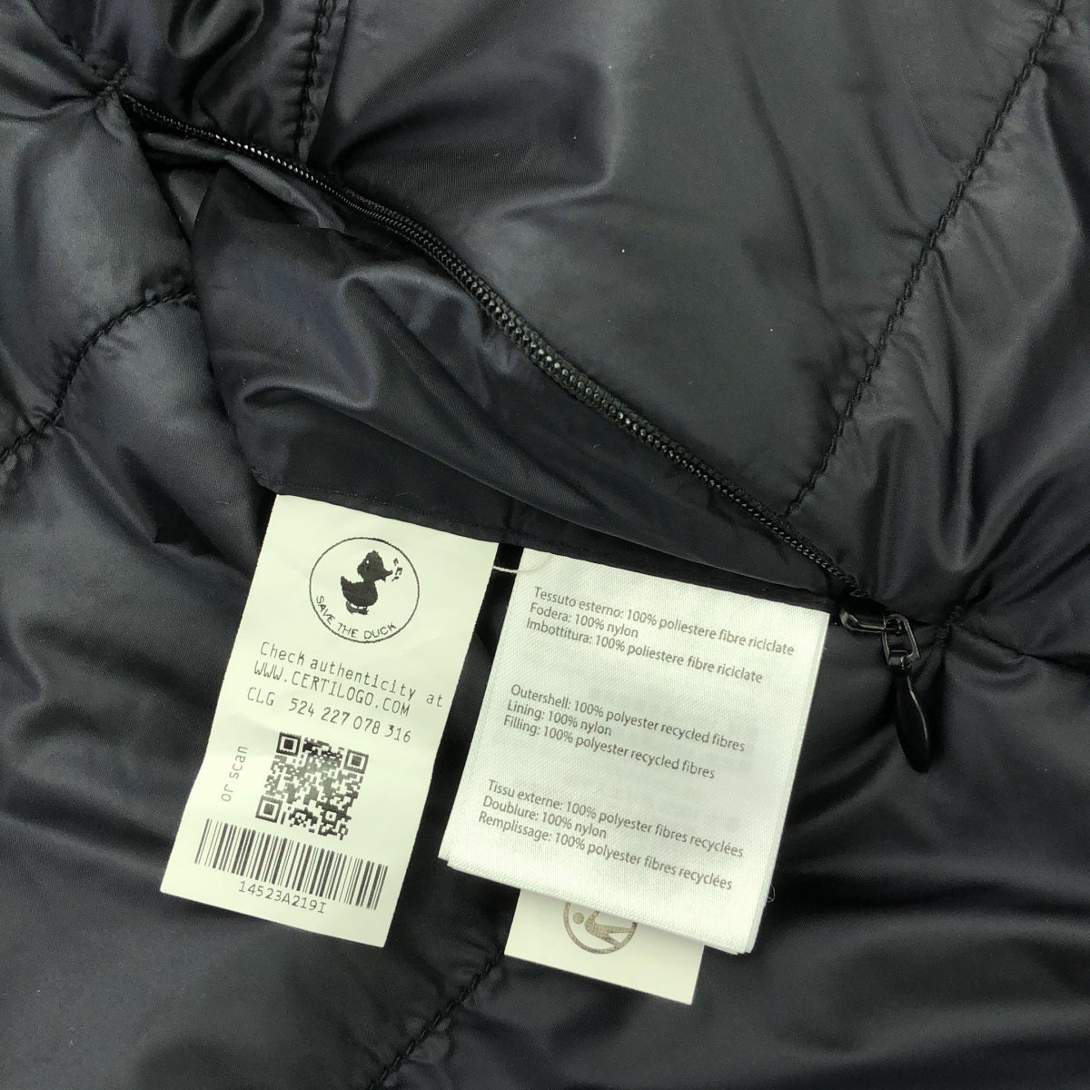 【美品】  SAVE THE DUCK / セーブザダック | リバーシブル ファー切替 ダウンコート フーディ | ブラック/ダークネイビー系 | レディース