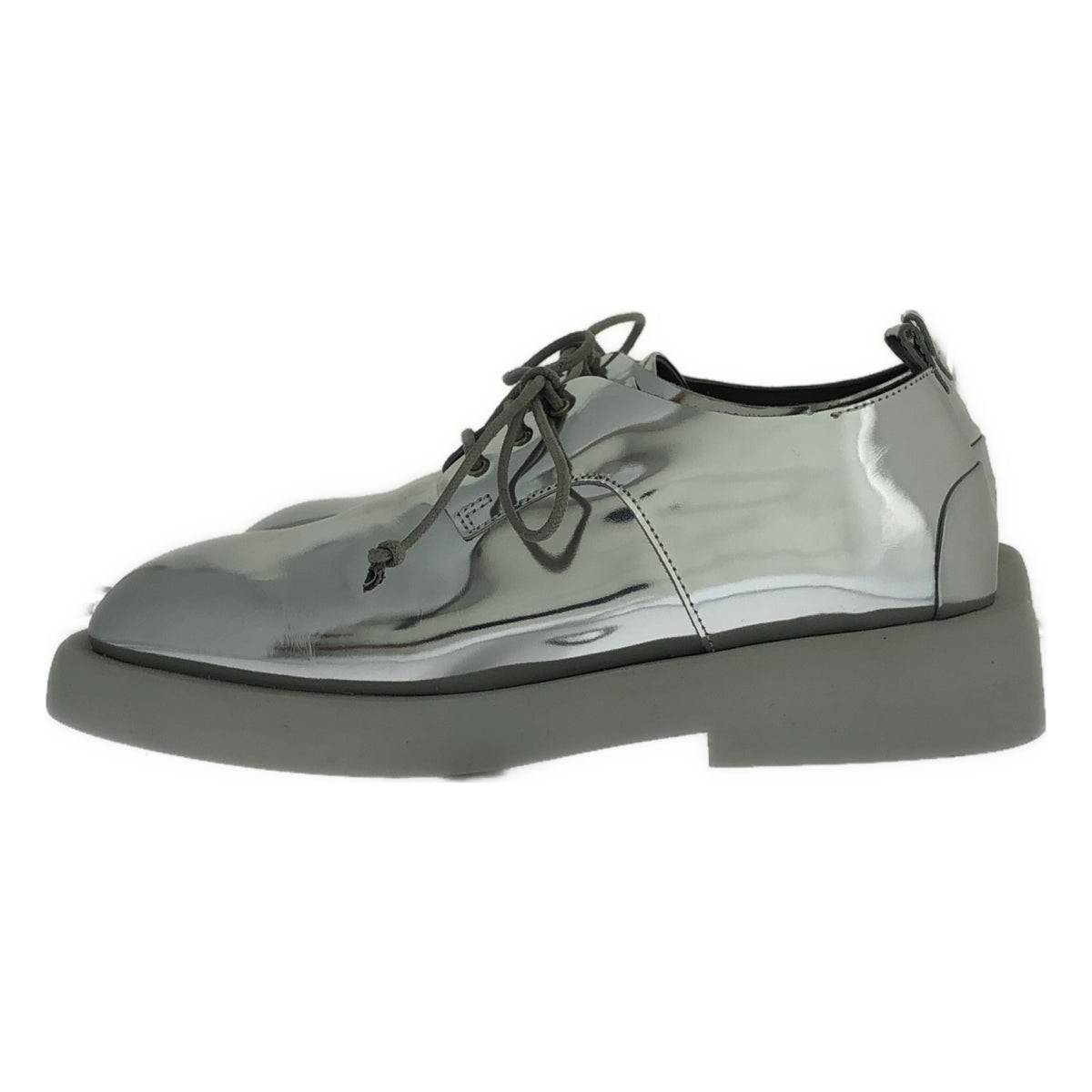 [狀況良好] Marsèll | 金屬色繫帶皮革鞋 | 38碼 | 銀色 | 女款