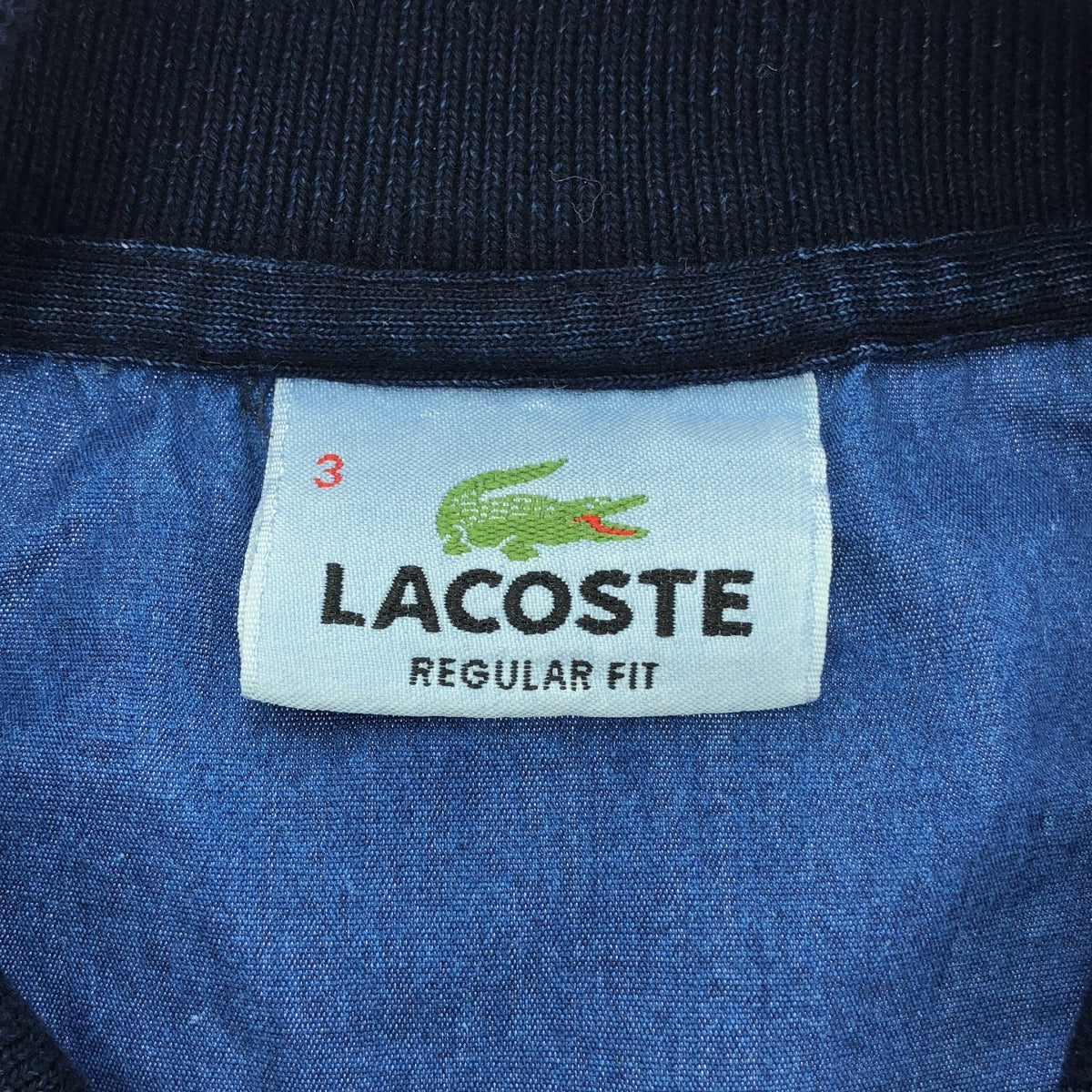 LACOSTE | Indigo dyed patch polo shirt cut and sew | 3 | Men's