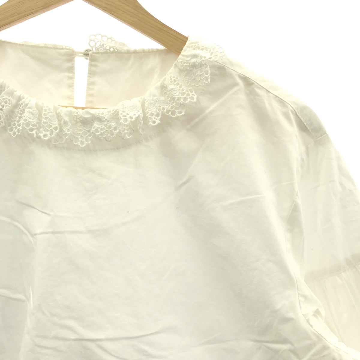 madder madder / マダマダ | 2023SS | ギャザースリーブ フリルカラー  ブラウス | F | レディース