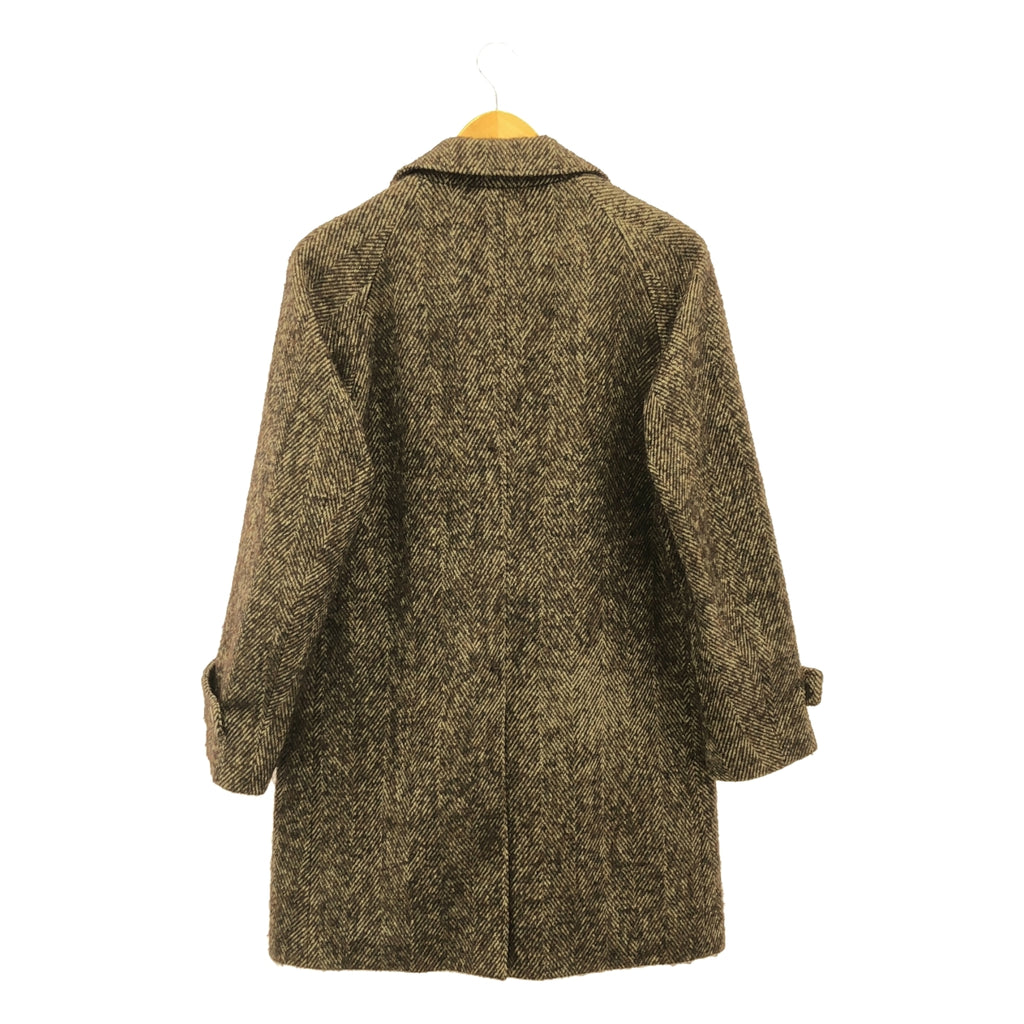 RING JACKET / リングジャケット | RJ / シルク ヘリンボーン チェスターコート | 42 | ブラウン | メンズ