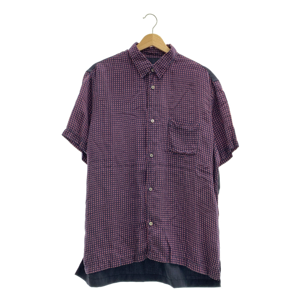 COMME des GARCONS HOMME / コムデギャルソンオム | 2020SS | 総柄 ロゴボタン レギュラカラー オーバー シャツ | L | メンズ