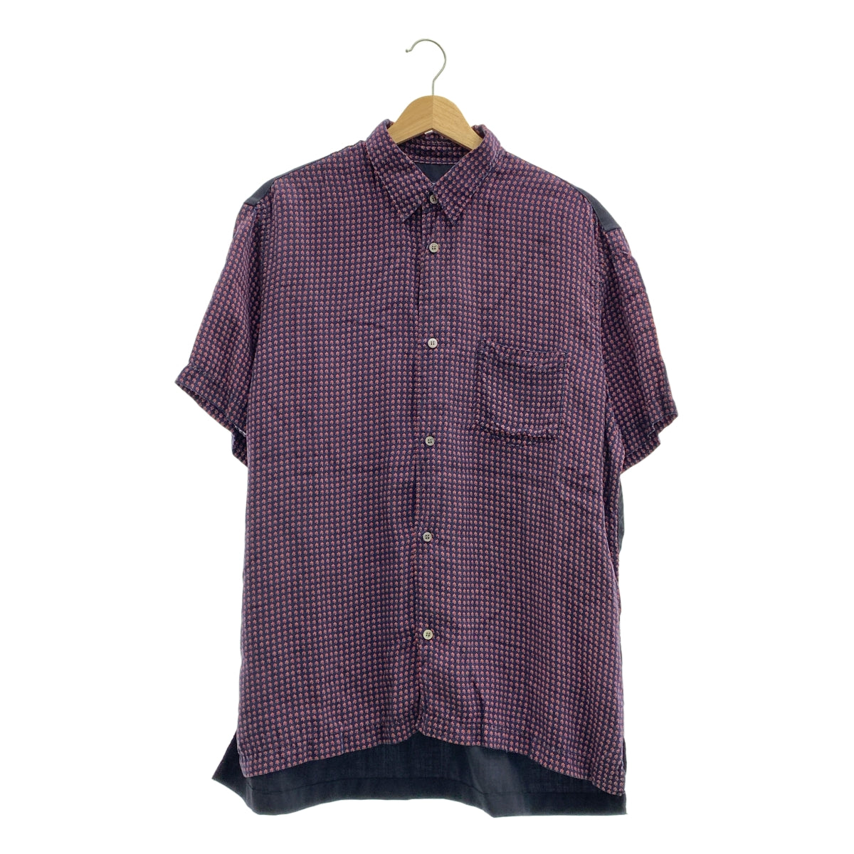COMME des GARCONS HOMME / コムデギャルソンオム | 2020SS | 総柄 ロゴボタン レギュラカラー オーバー シャツ | L | メンズ