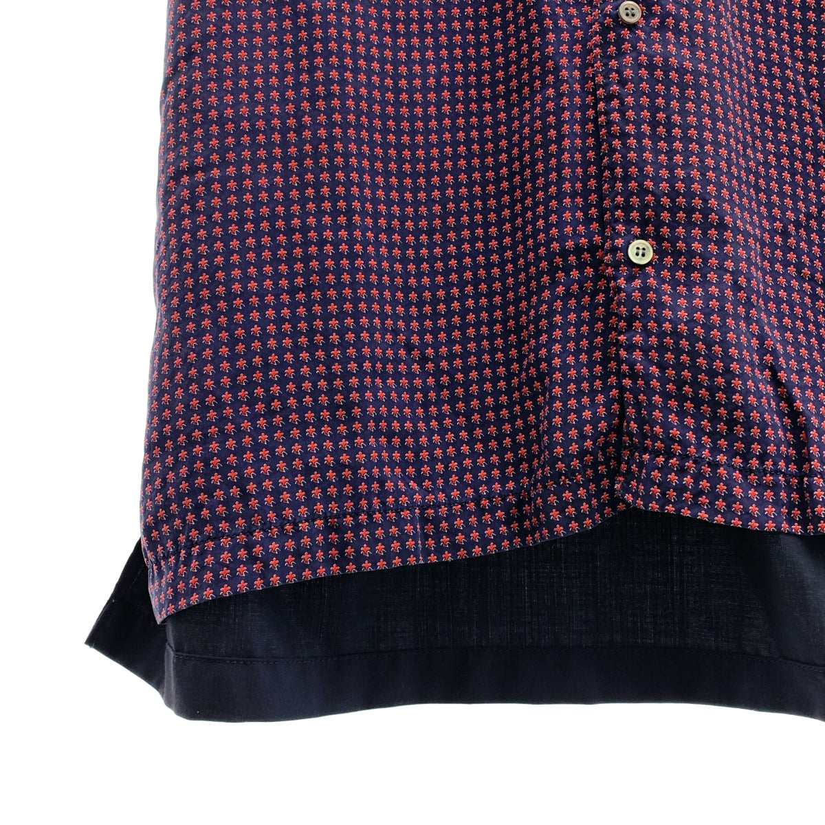 COMME des GARCONS HOMME / コムデギャルソンオム | 2020SS | 総柄 ロゴボタン レギュラカラー オーバー シャツ | L | メンズ