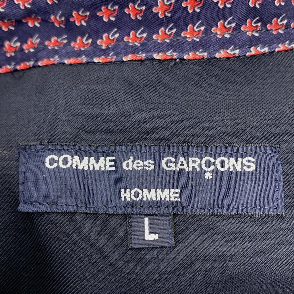 COMME des GARCONS HOMME / コムデギャルソンオム | 2020SS | 総柄 ロゴボタン レギュラカラー オーバー シャツ | L | メンズ
