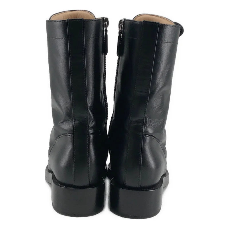 CHANEL / シャネル | ココマーク サイドジップ レースアップブーツ | 36 1/2 | レディース