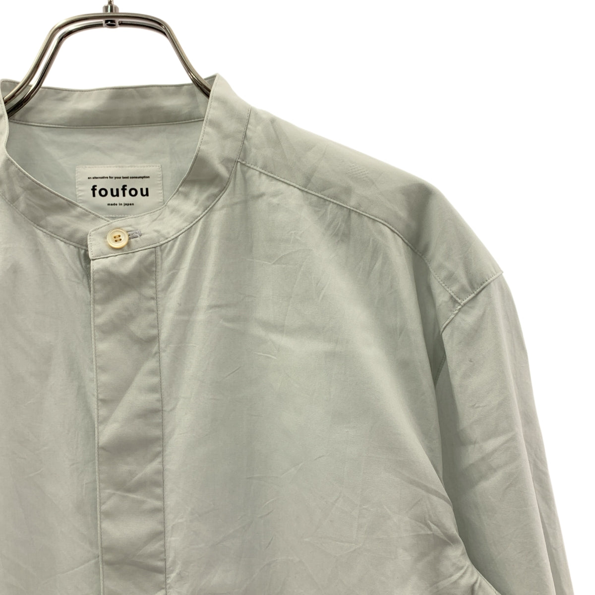 foufou / フーフー | fly front stand collar shirts フライフロント ノーカラー シャツ |