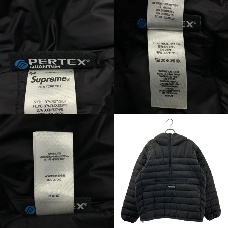 SUPREME / 슈프림 | 2025AW | PERTEX Micro Down Half Zip Hooded Pullover / 퍼텍스 하프 집업 후드 다운 재킷 | S | 남성