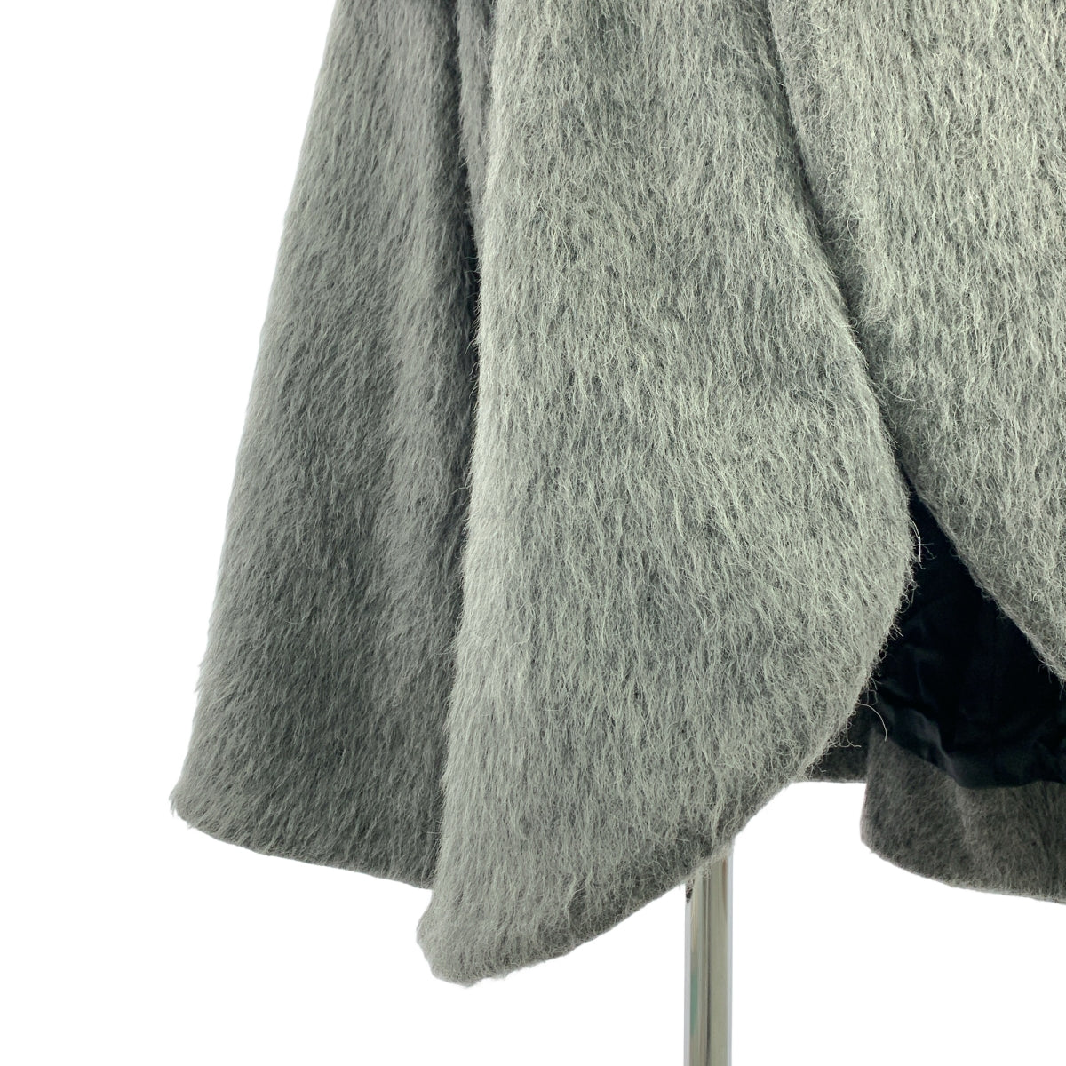 COMME des GARCONS | 2022 秋冬系列 | 羊毛混紡長毛隱形前襟大衣 | S 碼 | 女款